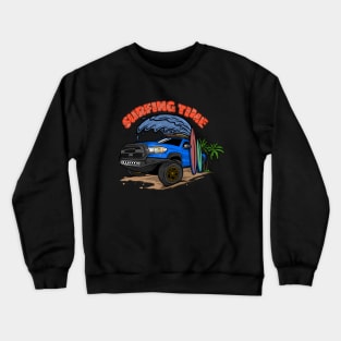 4Runner Toyota Surfing Time Holiday - Blue Crewneck Sweatshirt